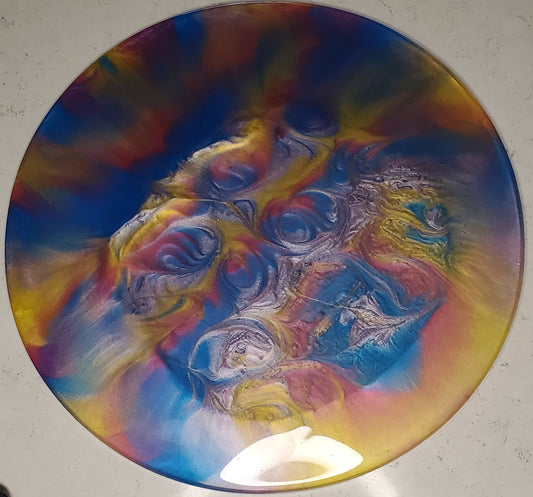 Decorative Platter - Red, Blue & Yellow